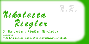 nikoletta riegler business card